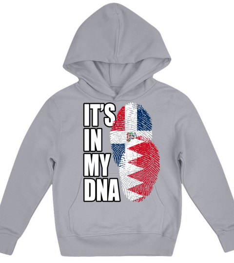 Bahraini And Dominican Mix Heritage DNA Flag Kids Hoodie
