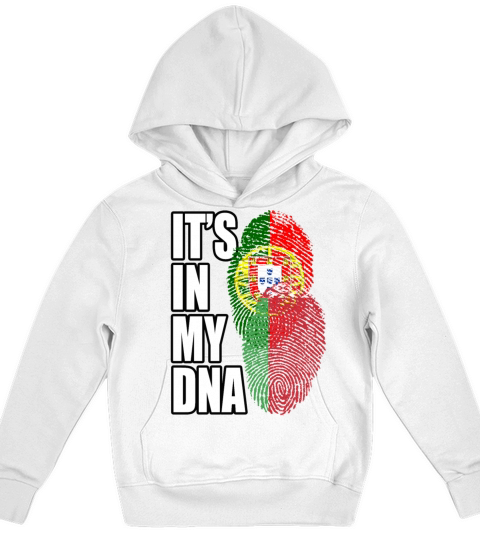 Belarusian And Portuguese Mix Heritage DNA Flag Kids Hoodie