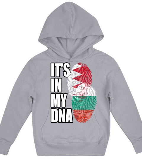 Bulgarian And Bahraini Mix Heritage DNA Flag Kids Hoodie