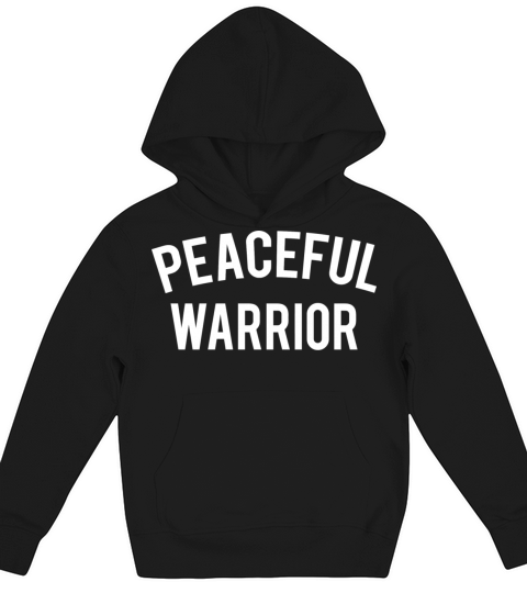 Cool Yoga Peaceful Warrior Kids Hoodie