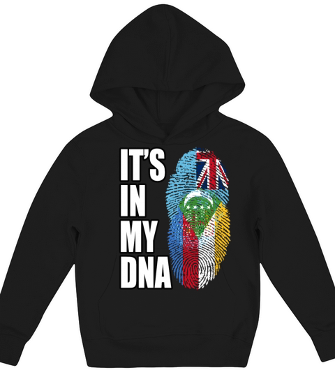 Fijian And Comoran Mix Heritage DNA Flag Kids Hoodie