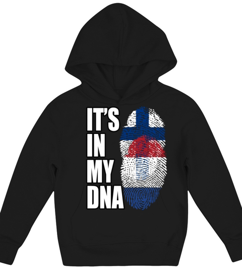 Finland And Dutch Mix Heritage DNA Flag Kids Hoodie