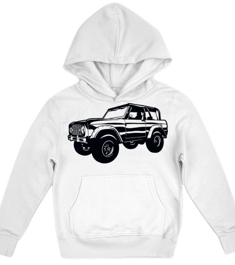 ford bronco drawing vintage symbol Kids Hoodie