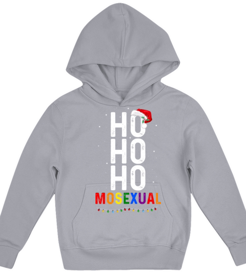 Ho Ho Ho Mosexual Gay Santa LGBT Pun Gay Christmas Kids Hoodie
