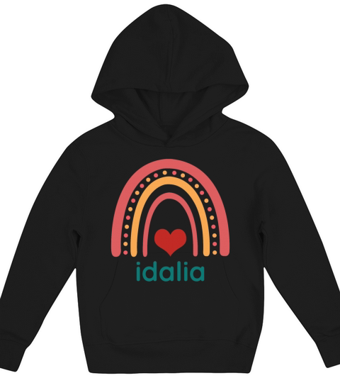 idalia Vintage Boho Rainbow Kids Hoodie