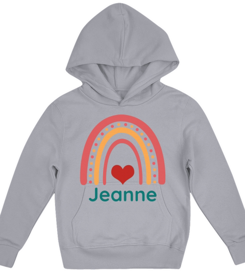 Jeanne Vintage Boho Rainbow Kids Hoodie