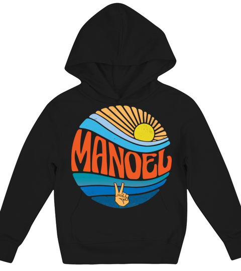 Manoel Shirt Vintage Sunset Manoel Groovy Tie Dye Kids Hoodie