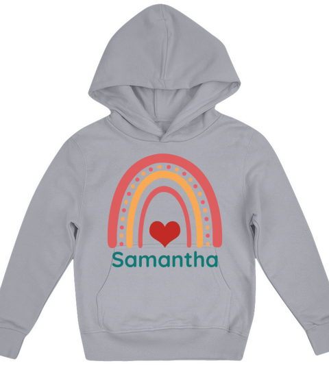 Samantha Vintage Boho Rainbow Kids Hoodie