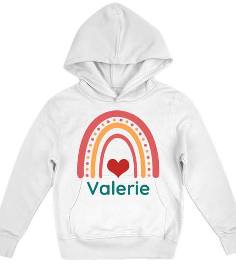 Valerie Vintage Boho Rainbow Kids Hoodie