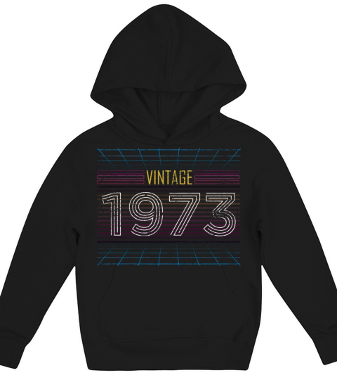 Vintage 1973 48th Birthday Gift Kids Hoodie