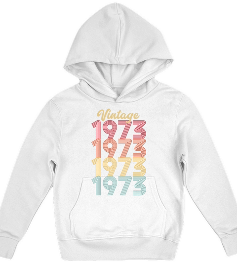 Vintage 1973 Made In 1973 49th Birthday Gift Kids Hoodie