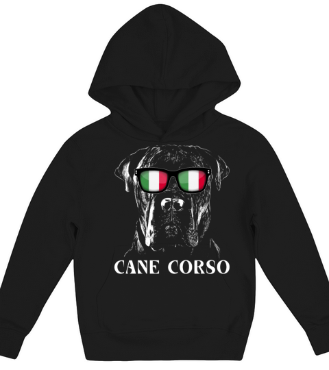 Vintage Cane Corso Italiano Dog Italy Flag Kids Hoodie