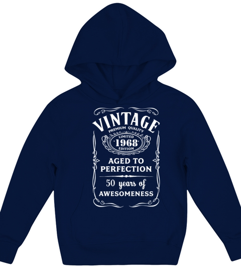 Vintage Limited 1968 Edition 50th Birthday Gift Kids Hoodie