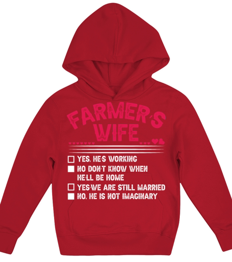 Womens Farmer s Wife Checklist funny saying gift Kids Hoodie