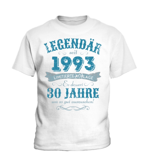 30th Birthday Vintage 1993 Kids T-Shirt