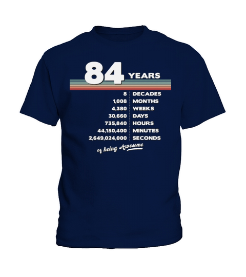 84th Birthday Vintage 84 Years Old Retro 1008 Kids T-Shirt