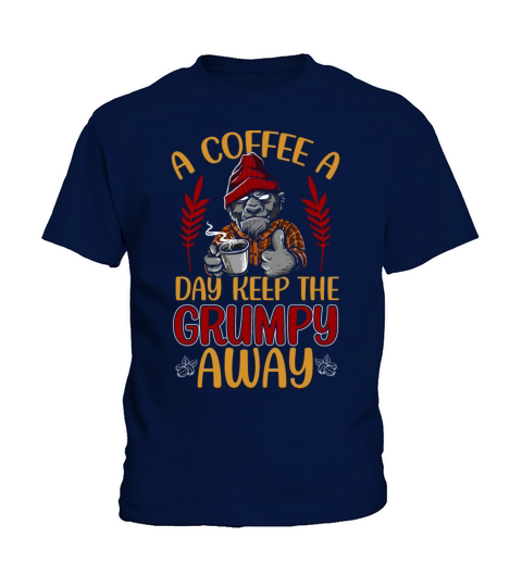 A coffee a day keep the grumpy away Kids T-Shirt