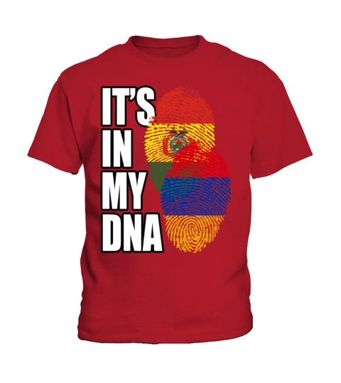 Armenian And Bolivian Mix Heritage DNA Flag Kids T-Shirt