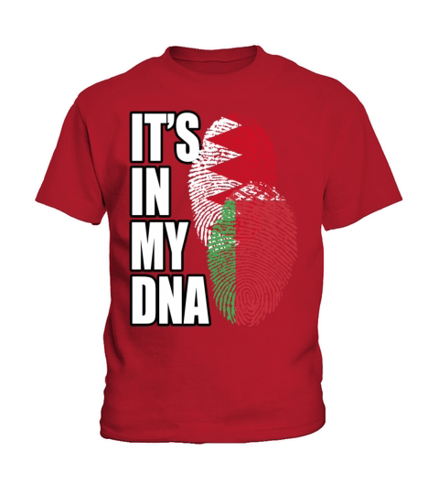 Belarusian And Bahraini Mix Heritage DNA Flag Kids T-Shirt