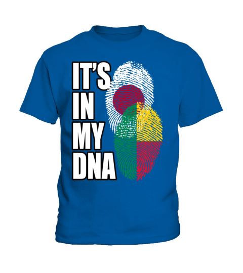 Beninese And Japanese Mix Heritage DNA Flag Kids T-Shirt