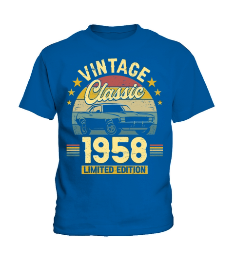 Classic 1958 65 Years Old Vintage 65th Birthday Kids T-Shirt