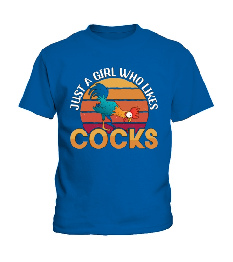 Cock Just A Girl Who Likes Retro Animal Cock Lover Kids T-Shirt