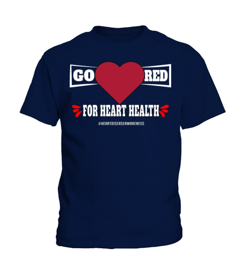 Go Red For Heart Health Awareness Month February Kids T-Shirt
