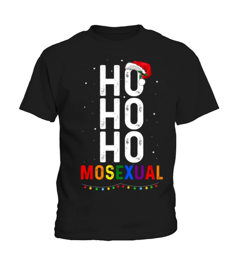 Ho Ho Ho Mosexual Gay Santa LGBT Pun Gay Christmas Kids T-Shirt
