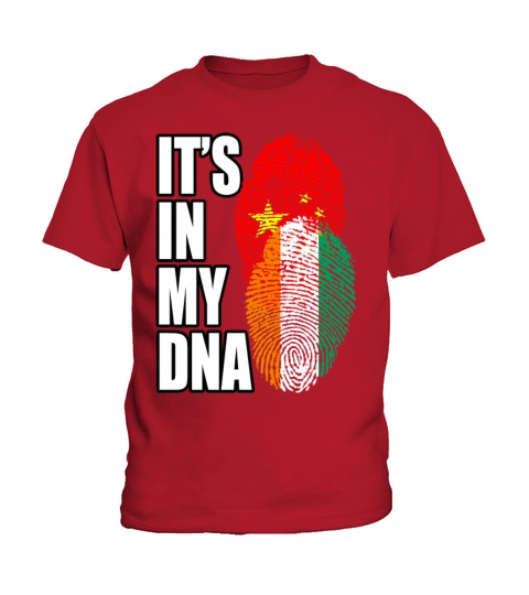Ivorian And Chinese Mix Heritage DNA Flag Kids T-Shirt