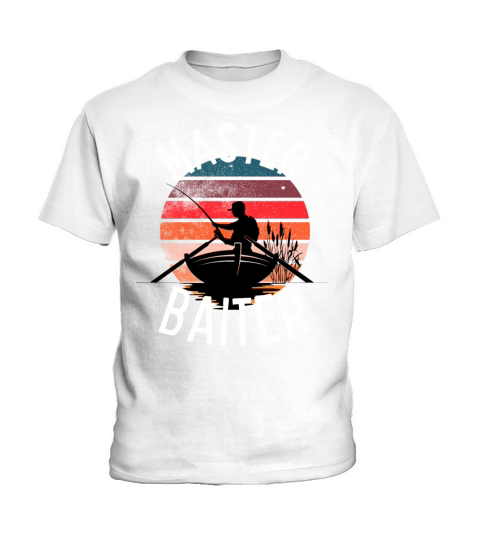 Retro Vintage MasterBaiter Fishing Kids T-Shirt