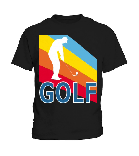 Retro Vintage Style Golf Player Sports Game Kids T-Shirt