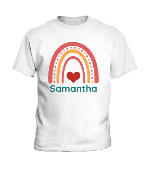 Samantha Vintage Boho Rainbow Kids T-Shirt