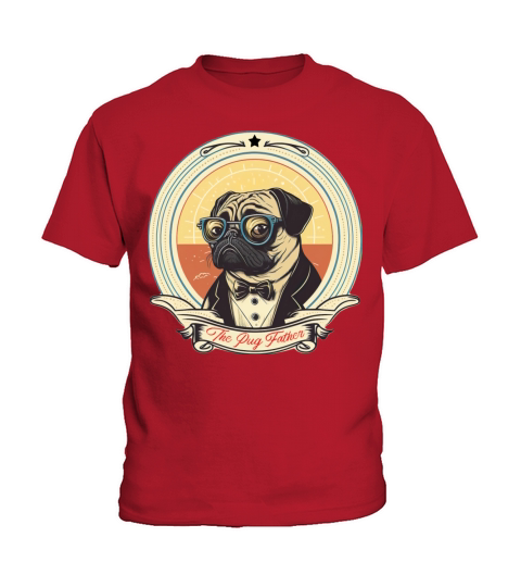The Pug Father vintage Kids T-Shirt