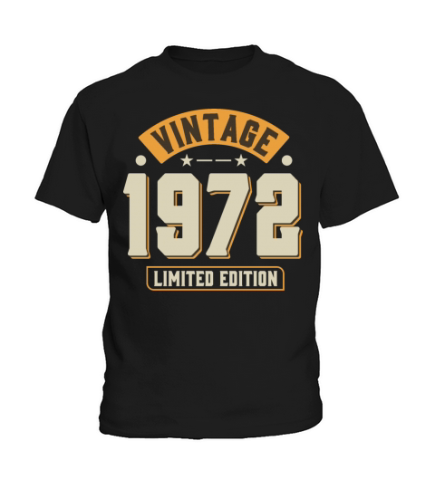 Vintage 1972 50th Birthday Fiftieth Gift Kids T-Shirt