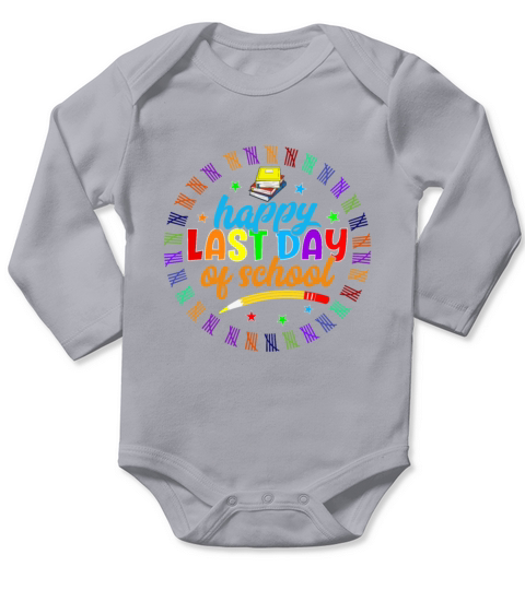100 Days Of School Design for Kindergarten Teacher Long Sleeve Baby One-Piece