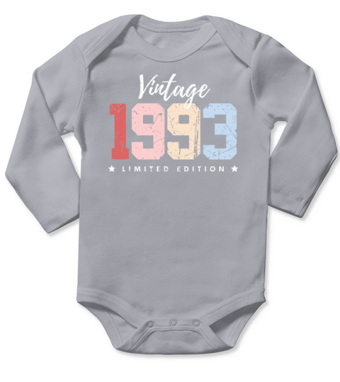 30 Years Vintage 1993 Retro 30th Birthday Long Sleeve Baby One-Piece