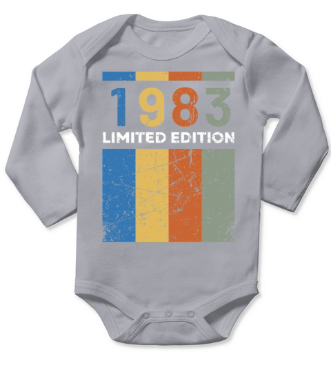 40 Years Vintage 1983 Retro 40th Birthday Long Sleeve Baby One-Piece