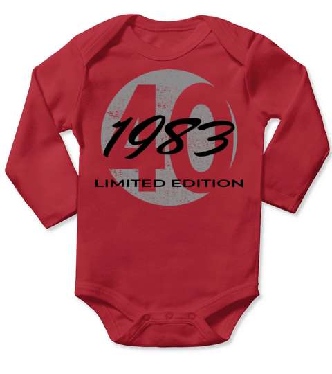 40th birthday men women 40 years 1983 vintage Long Sleeve Baby One-Piece