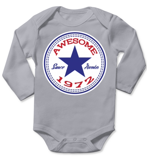 Awesome since November 1972 Long Sleeve Baby One-Piece