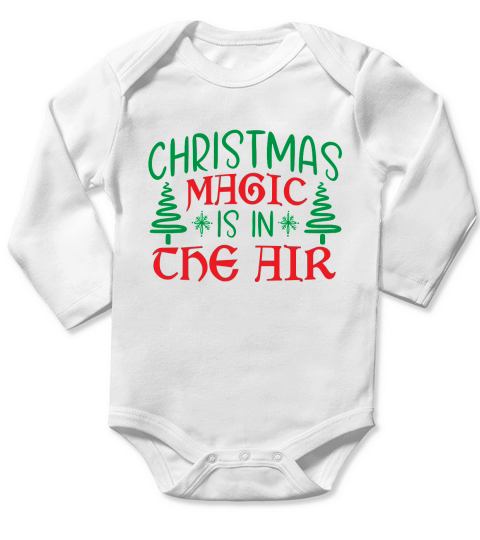Christmas Magic is in the Air Long Sleeve Baby One-Piece