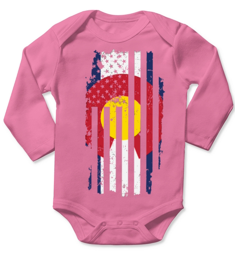 Colorado Vintage State Flag Long Sleeve Baby One-Piece