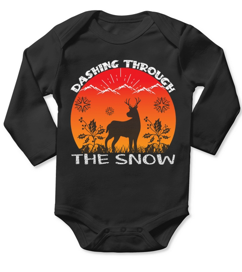 Dashing through the snow christmas shirt Long Sleeve Baby One-Piece