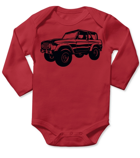 ford bronco drawing vintage symbol Long Sleeve Baby One-Piece