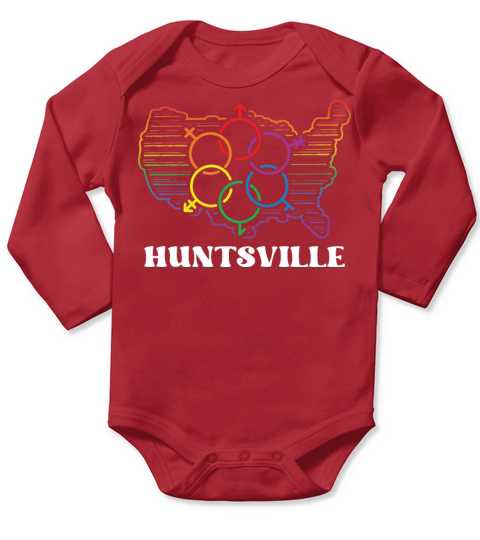 Huntsville Pride Flag Pride Month LGBTQ Flag LGBT Long Sleeve Baby One-Piece
