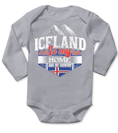 Iceland Volcanic Island Origin Long Sleeve Baby One-Piece