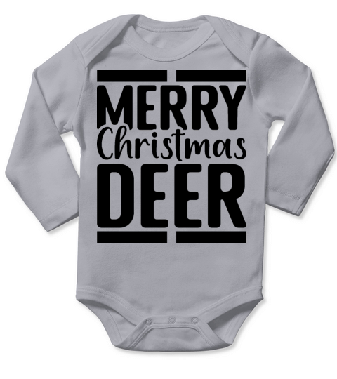 Merry Christmas Deer Long Sleeve Baby One-Piece