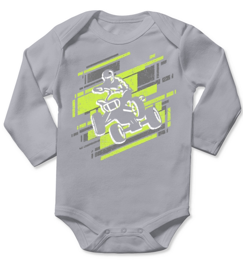 Quad Biker Offroad Vintage 4 wheeler ATV Long Sleeve Baby One-Piece