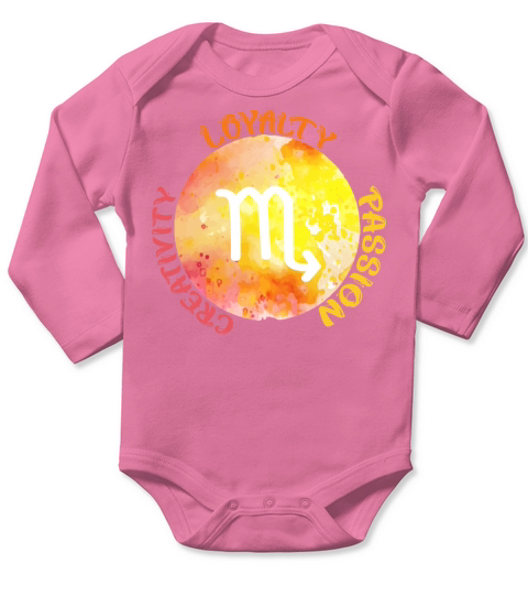Scorpio Zodiac Sign Long Sleeve Baby One-Piece