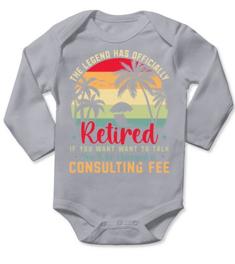 The Legend Has Officially Retired Long Sleeve Baby One-Piece