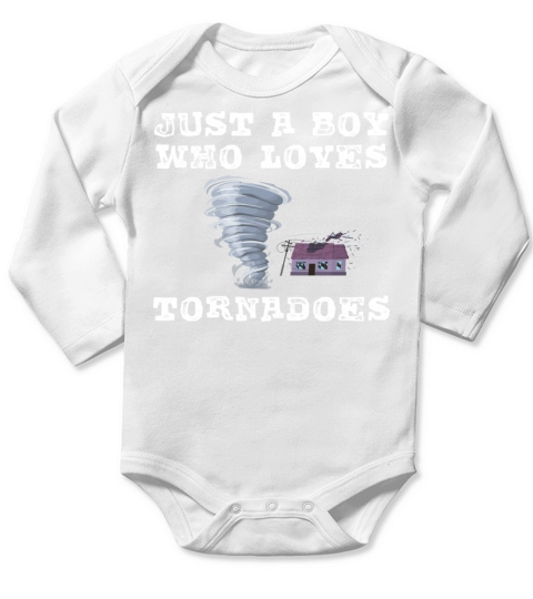Tornado Tee For Boys Kids Hurricane Weather Chaser Long Sleeve Baby One-Piece